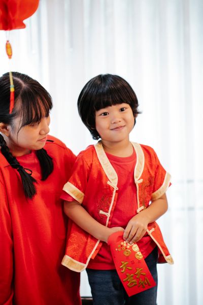 Asian children enjoying nutritious meals together